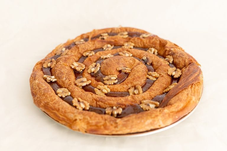 ensaimada de mermelada de albaricoque