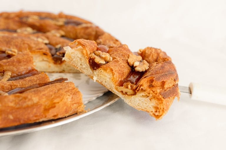 ensaimada de mermelada de albaricoque