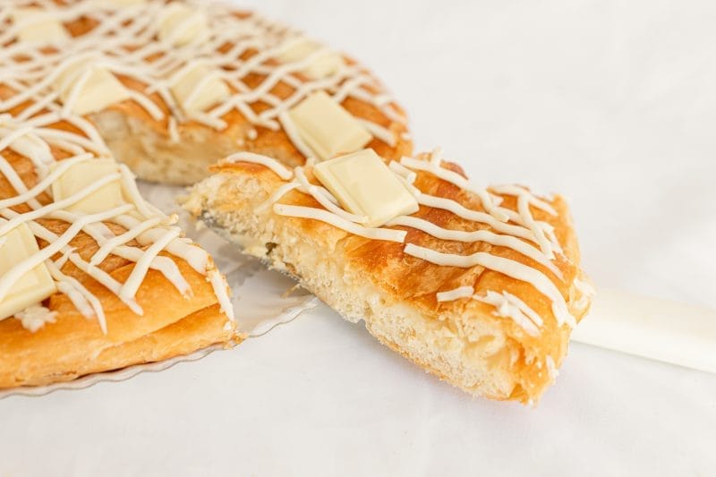 ensaimada de chocolate blanco